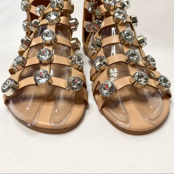 CAPE ROBBIN big gems rhinestone caged sandals ✨ - Picture 3 of 16